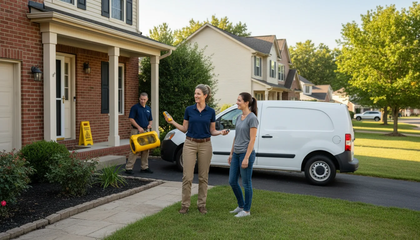 Residential water damage restoration in Randolph, MS